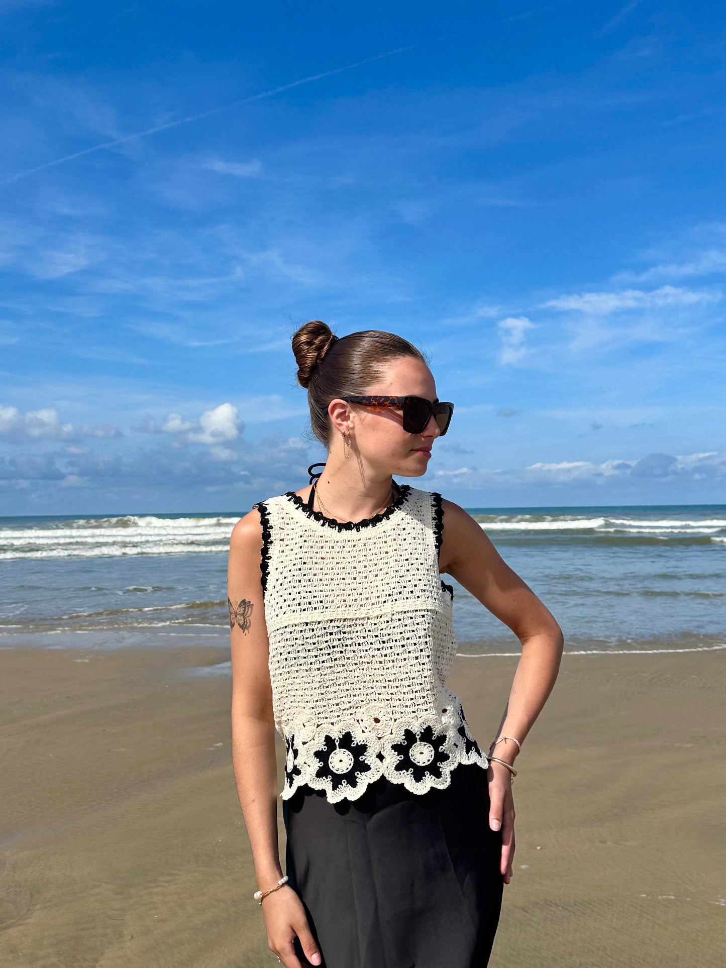 Top en crochet sans manches